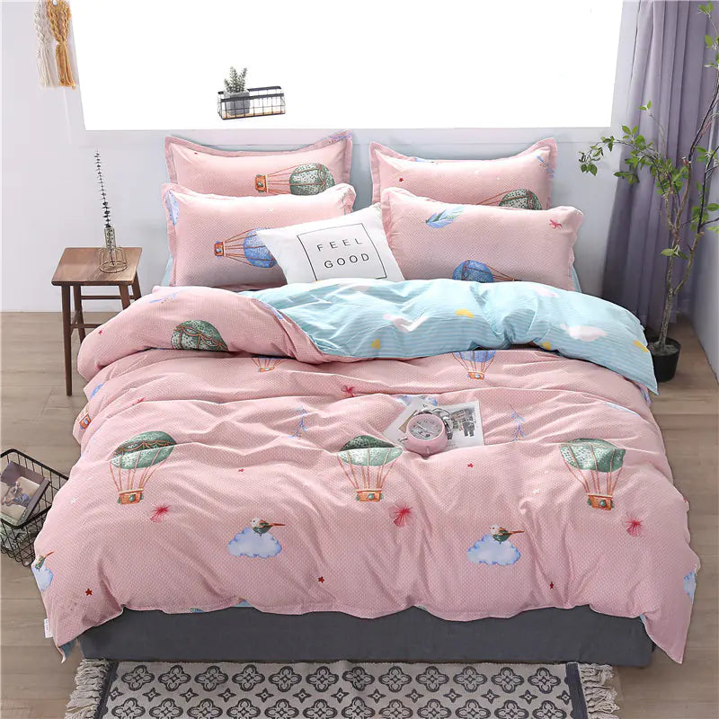 Aloe Cotton Flannel 4-Piece Dorm Bedding Set